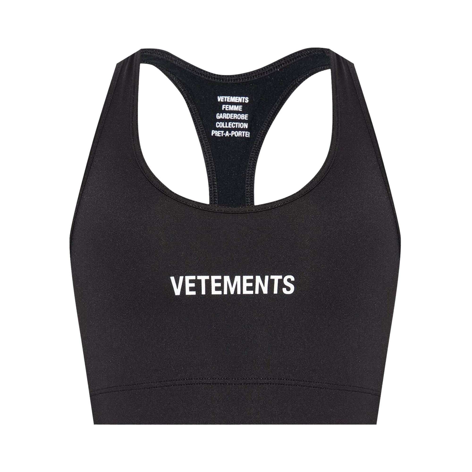 Pre-owned Vetements Logo Sports Top 'black' | Women's Size L