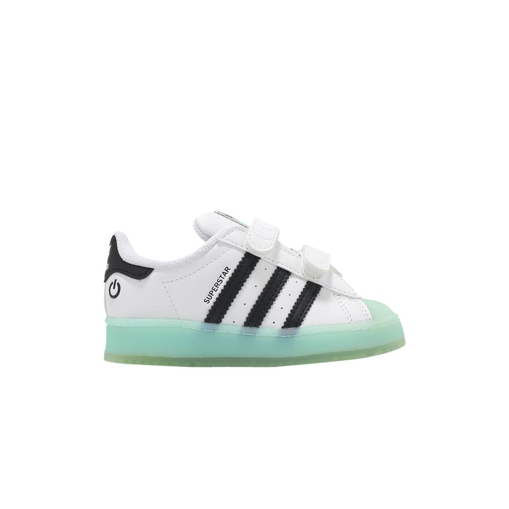 adidas Superstar CF I 'LED Lights - White Semi Flash Aqua' | Infant Size 6.5 - IG7005