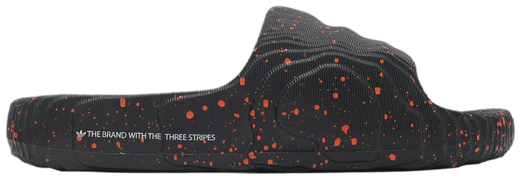 Adidas Adilette 22 Slide Black Orange Speckled