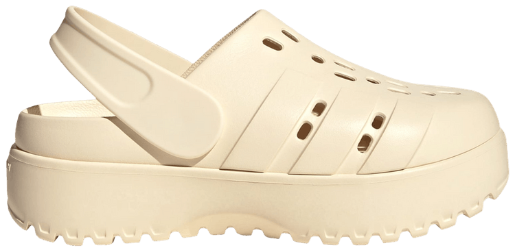 シューズ・サンダルその他 adidas Adilette Platform Clog Wonder White JP7159 adidas WMNS Adilette Platform Clogs Wonder White JP7159
