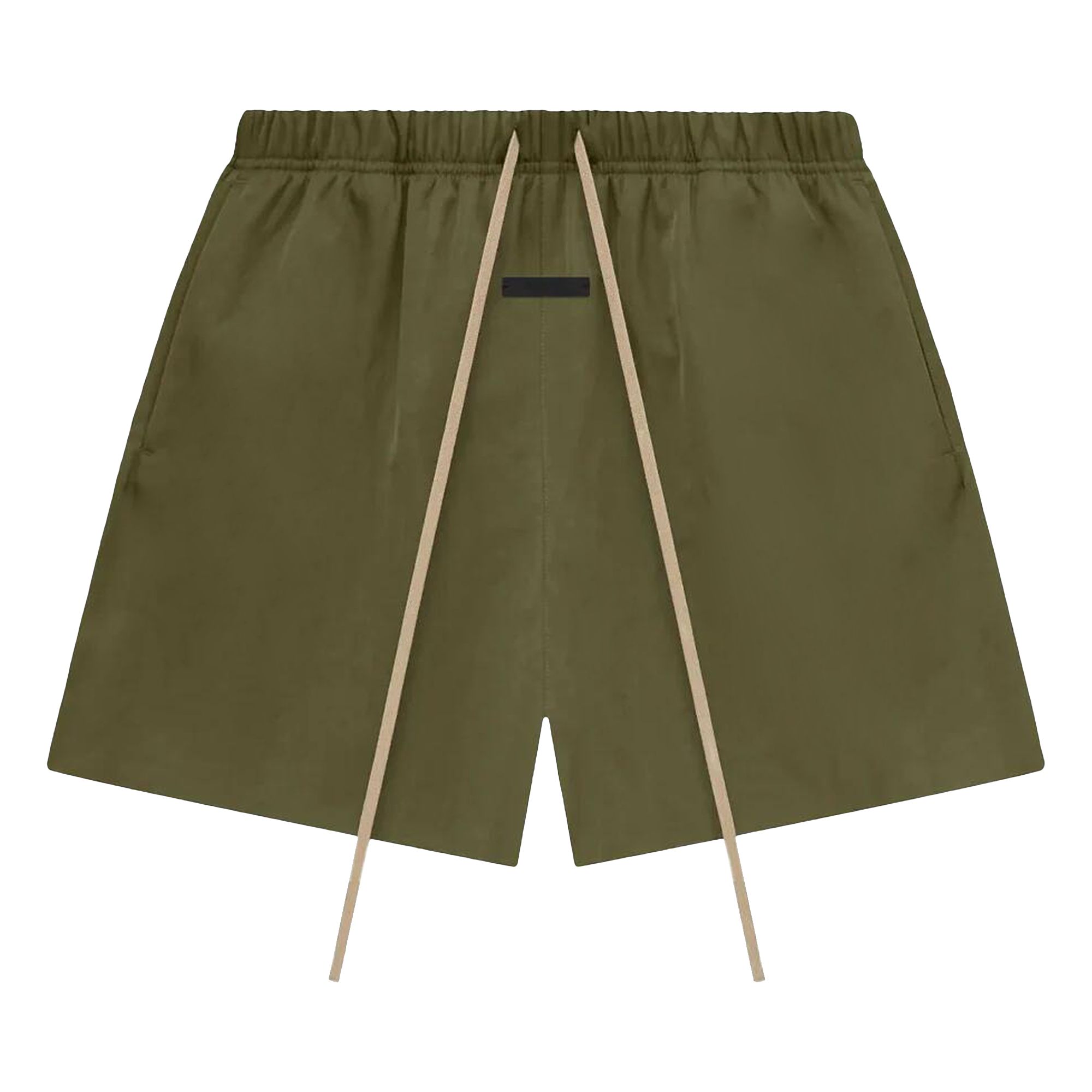 Pre-owned Essentials Fear Of God  Textured Nylon Soccer Short 'olive' In Green