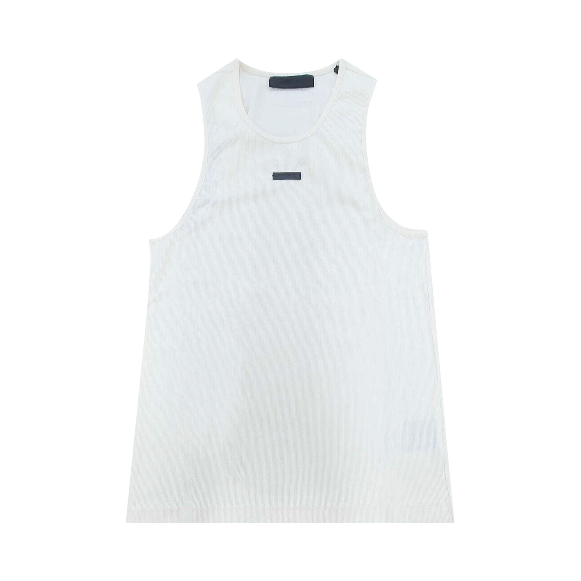 Pre-owned Essentials Fear Of God Ribbed Tank 'white'