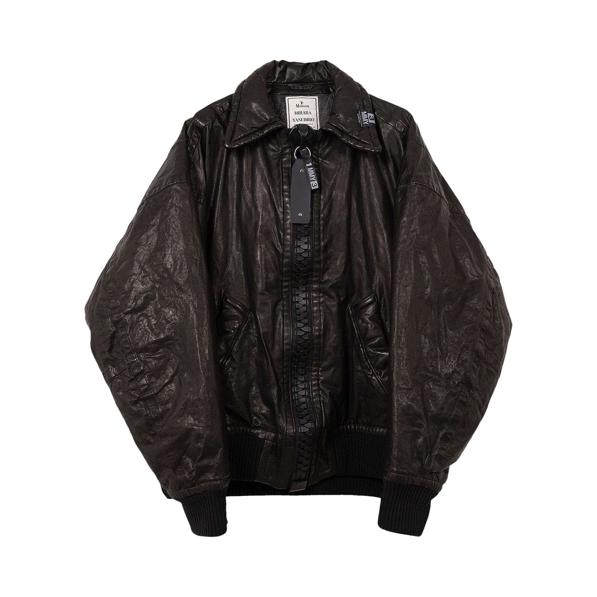 Pre-owned Miharayasuhiro Maison Mihara Yasuhiro Backlash Smooth Lesther Big Zip Blouson 'black' | Men's Size 50