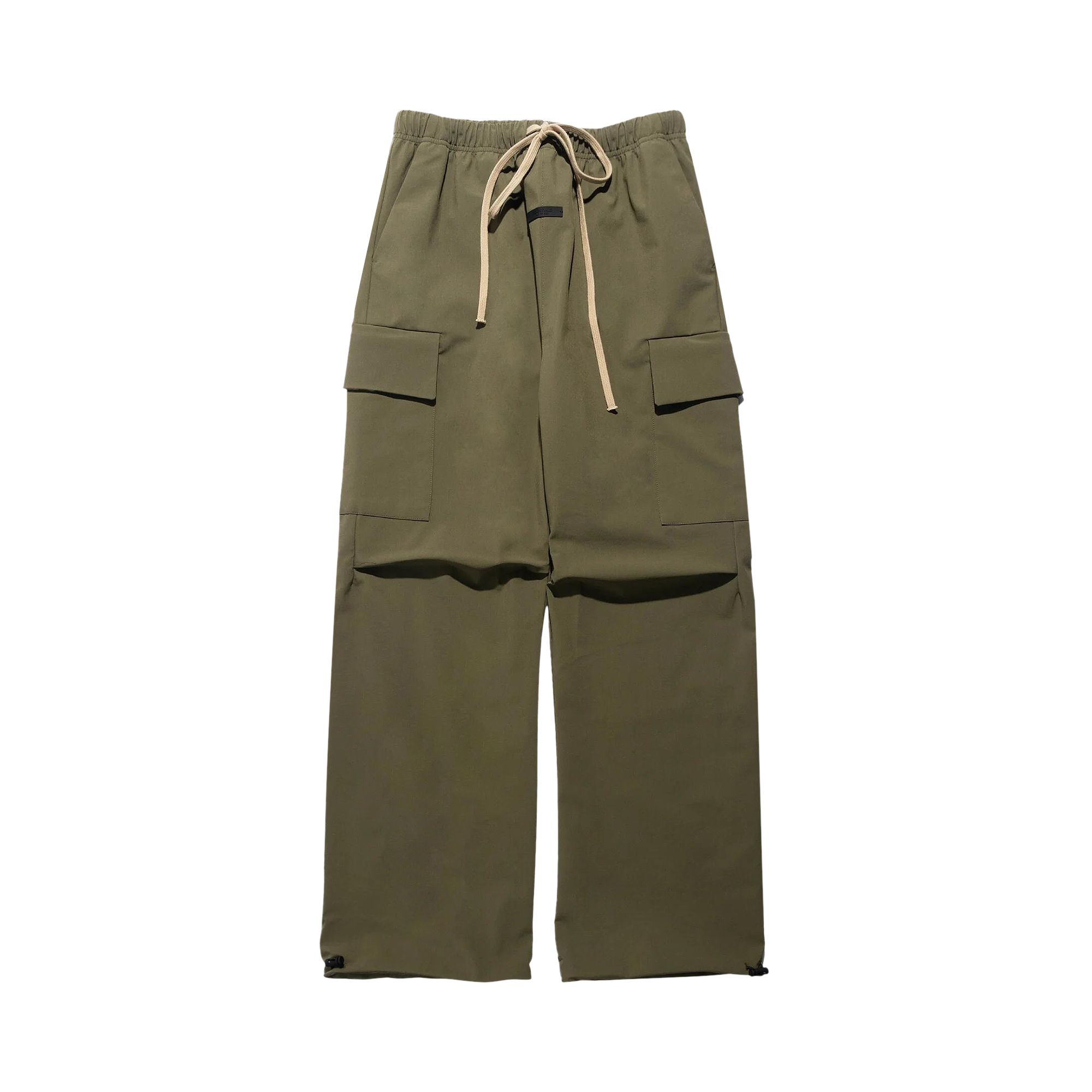 Pre-owned Essentials Fear Of God  Bonded Nylon Field Pant 'military' In Green
