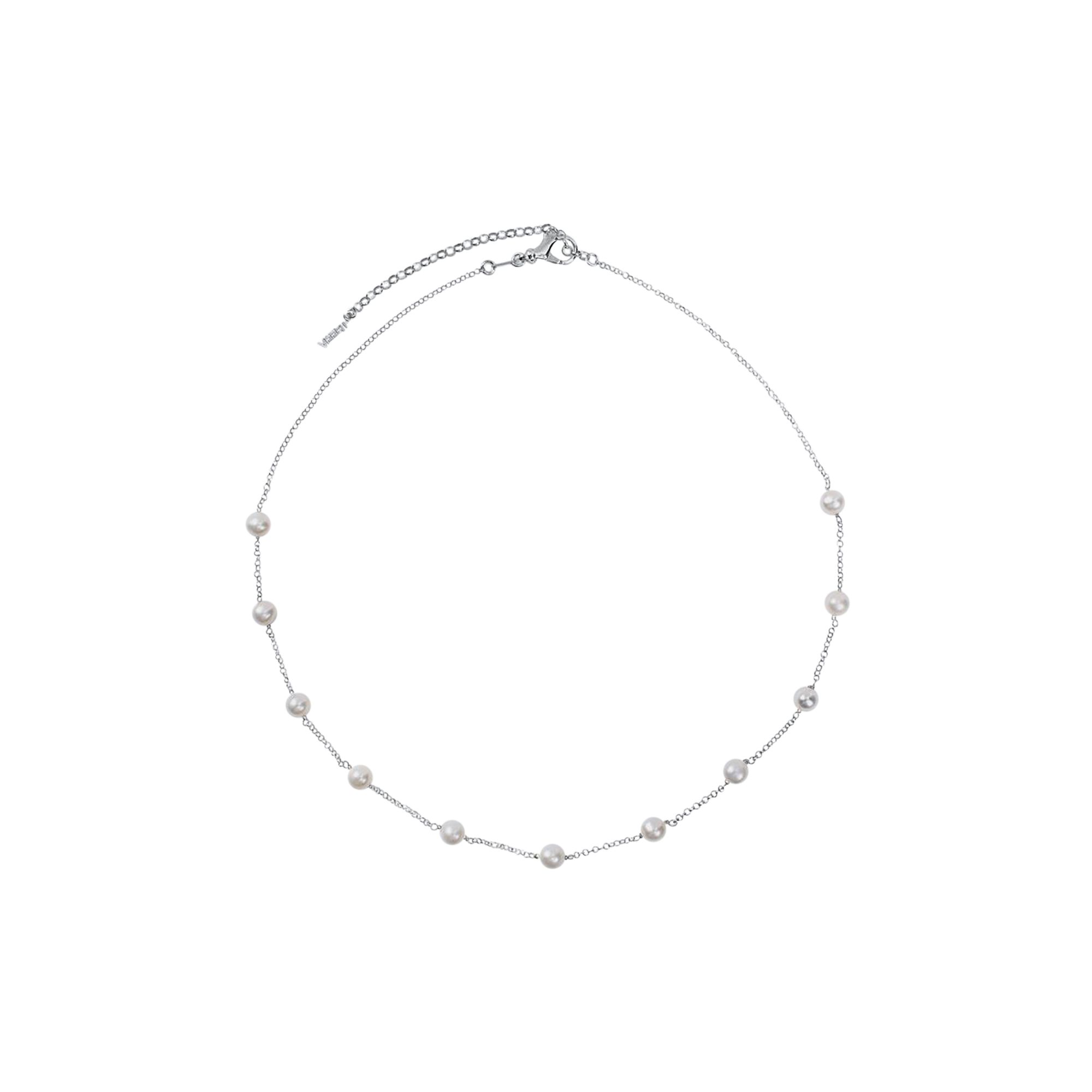 Pre-owned Veert The Classic Pearl Chain 'white Gold/pearl' | Men's Size Onesize