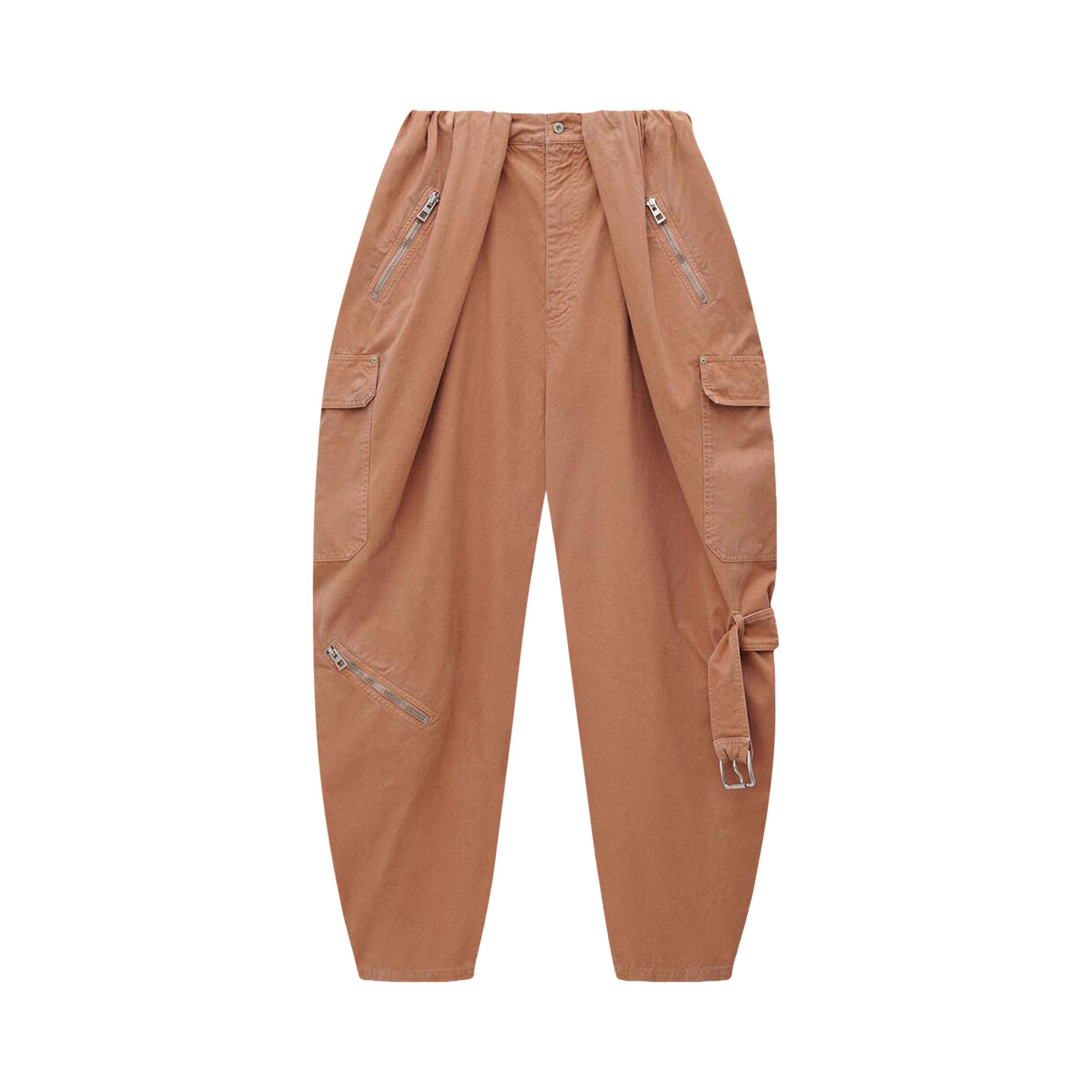 Pre-owned Loewe Balloon Cargo Trousers 'clay' | Orange | Women's Size 34