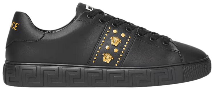 Versace Greca Sneaker Studded Greek   Black