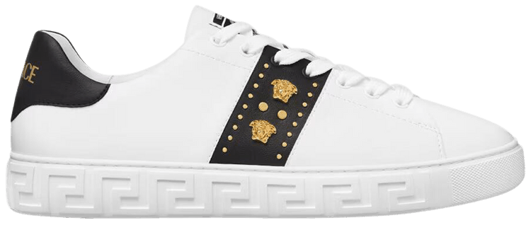 Versace Greca Sneaker Studded Greek   White