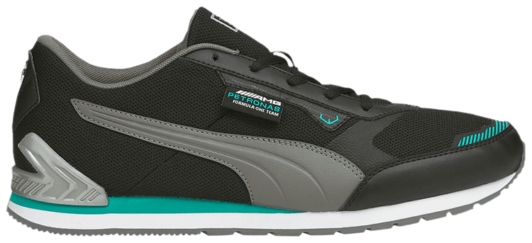 Mercedes F1 x Puma Track Racer Black Smoked Pearl Spectra Green