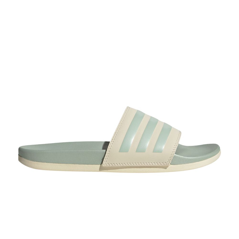 Pre-owned Adidas Originals Wmns Adilette Comfort Slide 'wonder White Linen Green Metallic'