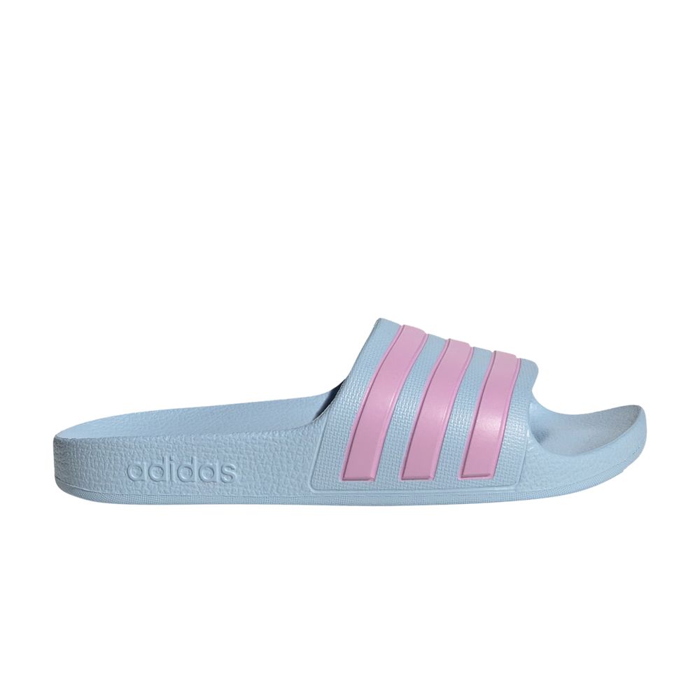Pre-owned Adidas Originals Adidas Adilette Aqua Slide K 'glow Blue Bliss Lilac' | Kid's Size 4