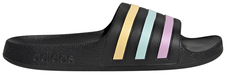 Adidas Adilette Aqua Slide K Black Orange Tint Halo Mint