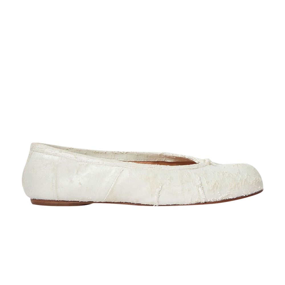 Pre-owned Maison Margiela Wmns Tabi Ballerina 'white Pearly' | Women's Size 35