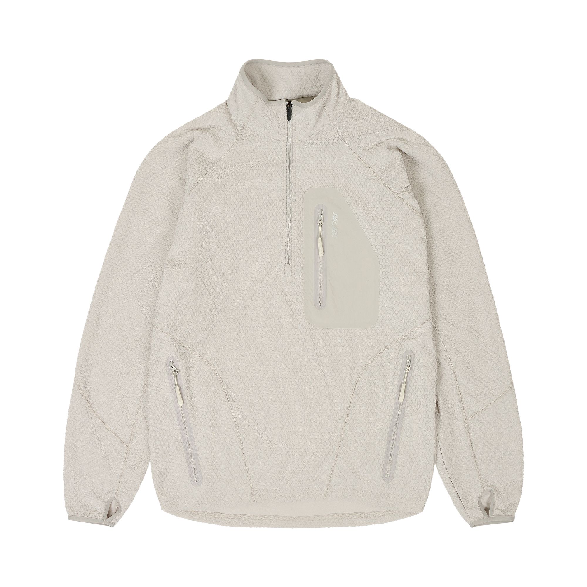 Pre-owned Palace Run It 1/2 Zip Thermal Track Jacket 'concrete Grey' | Men's Size L