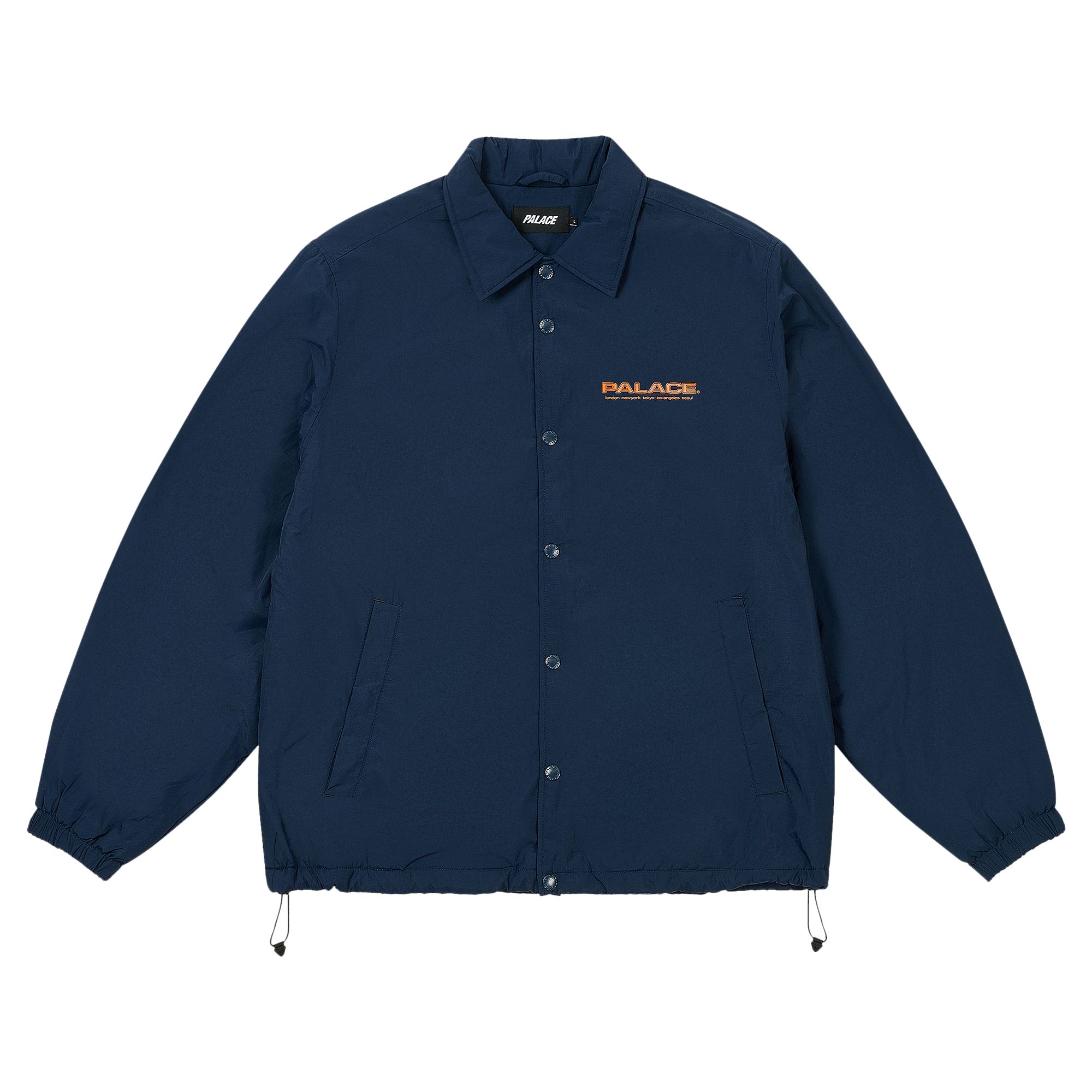 Pre-owned Palace Fleece Lined Coach Jacket 'navy' | Blue | Men's Size L