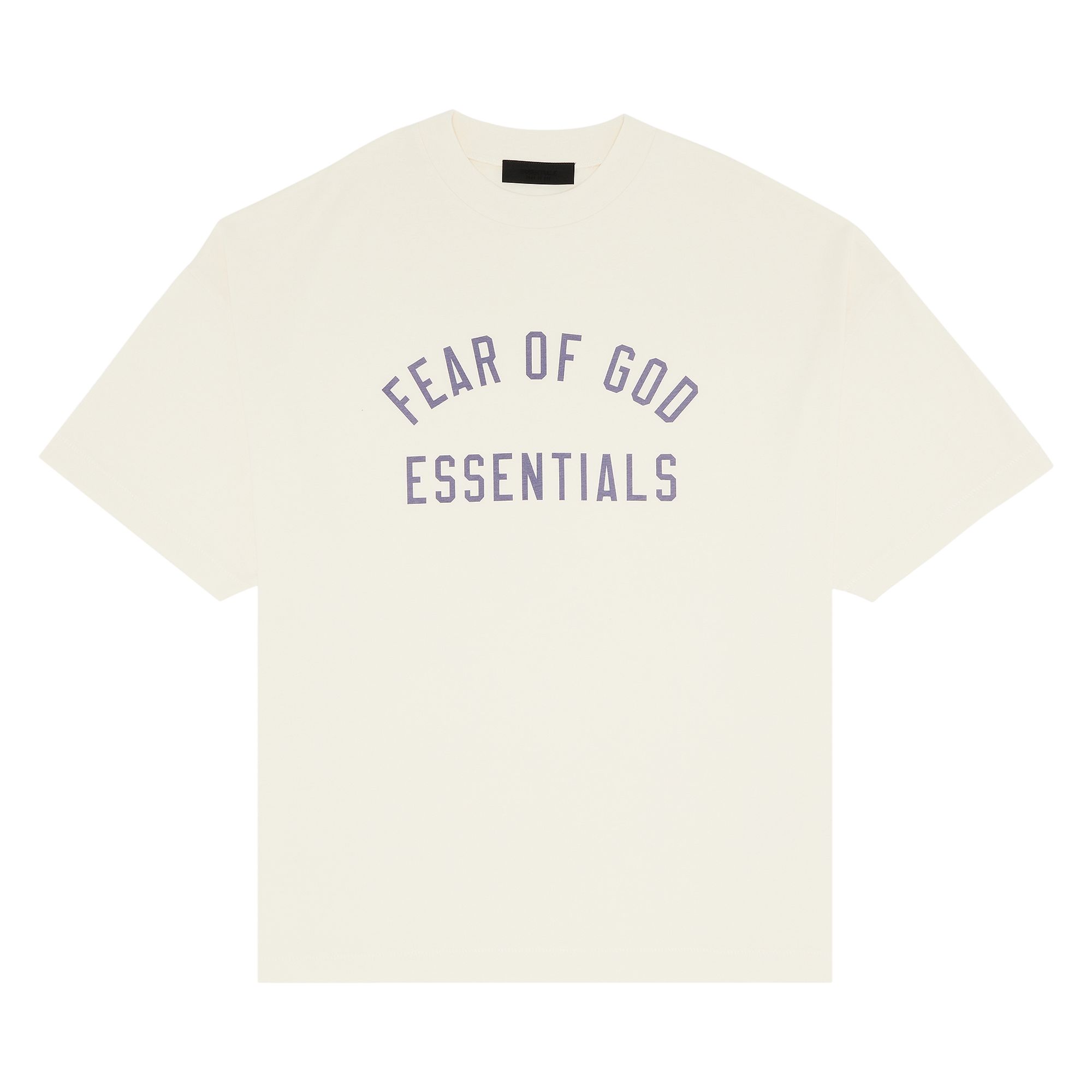 Pre-owned Essentials Fear Of God  Jersey Crewneck Tee 'shell' | Cream | Men's Size Xxs