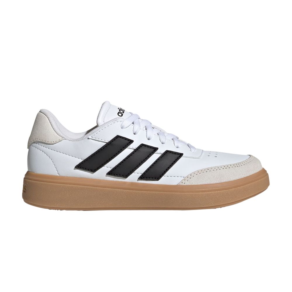 Pre-owned Adidas Originals Adidas Courtblock J 'white Black Gum' | Kid's Size 5