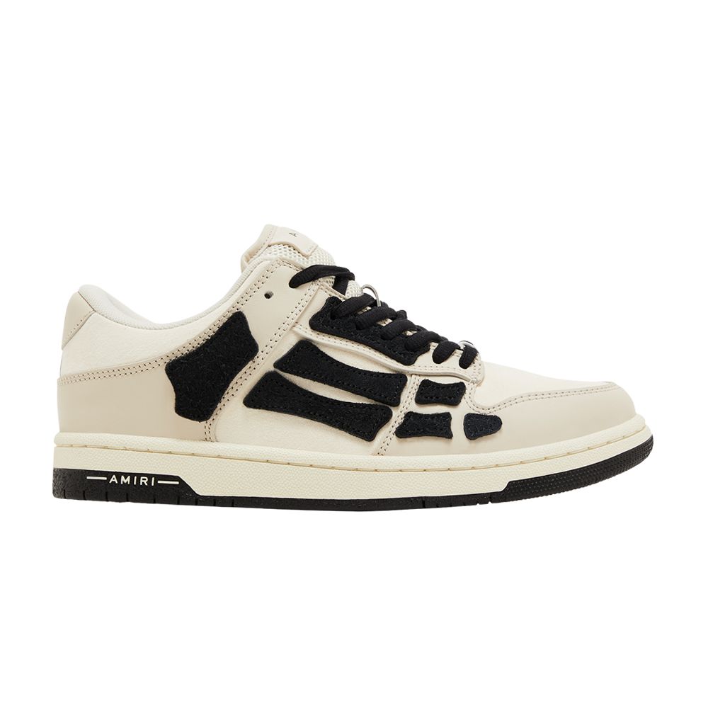 Pre-owned Amiri Wmns Skel Top Low 'beige Black' | Cream | Women's Size 39 In White