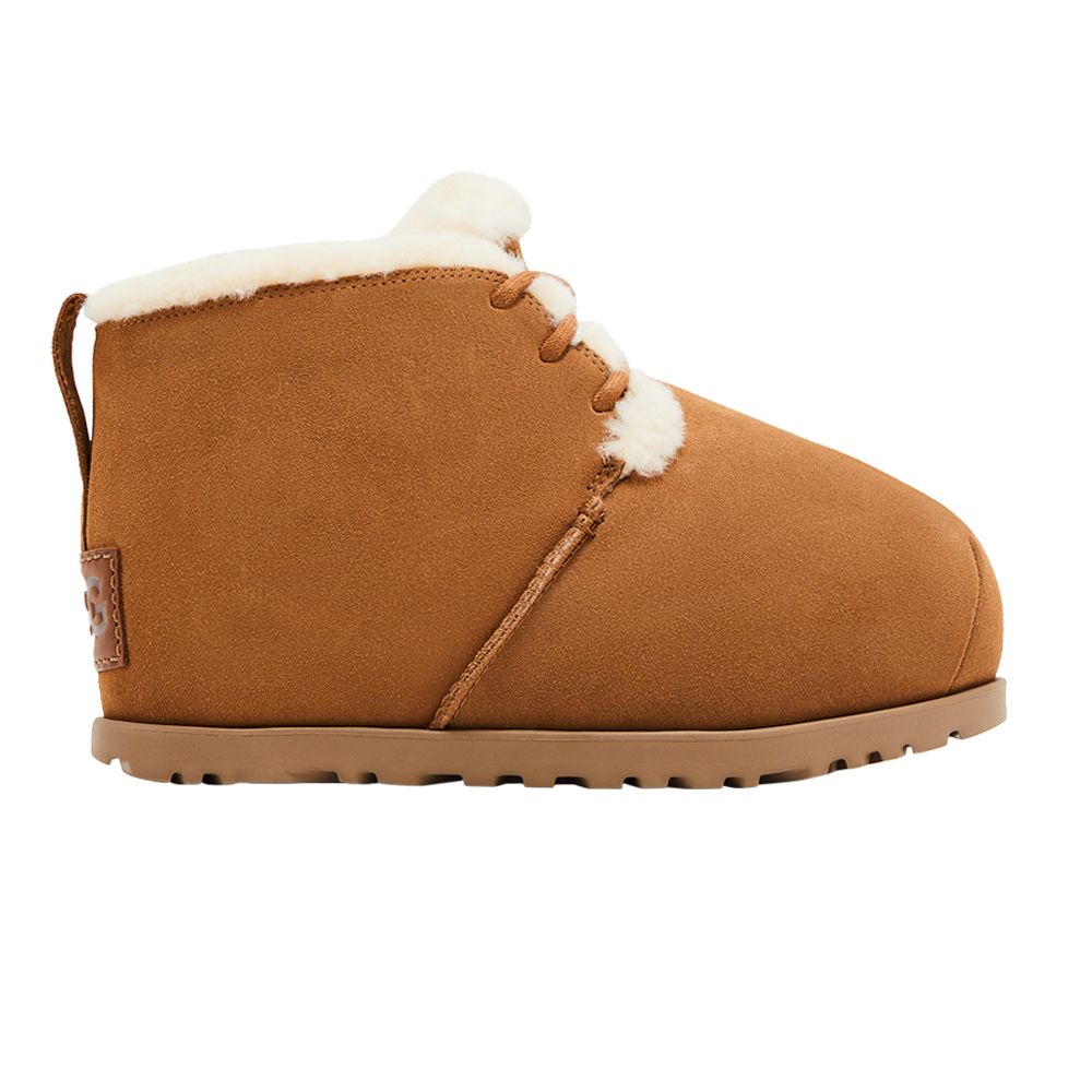 Pre-owned Ugg Wmns Pumped Lace Up 'chestnut' In Brown