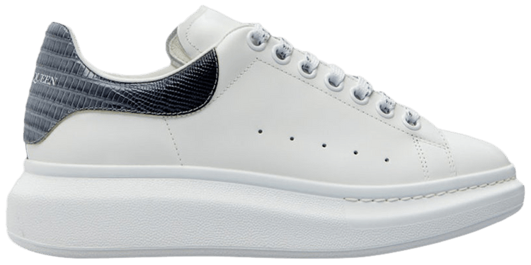 Alexander McQueen Oversized Sneaker White Black Silver Croc