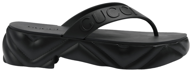 Gucci Wmns Thong Platform Sandal Black