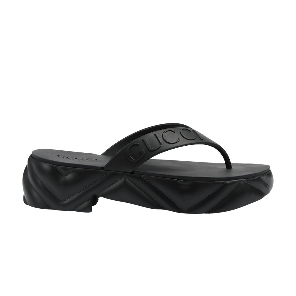 Gucci Wmns Thong Platform Sandal 'Black' - 746334-JFM00-1000