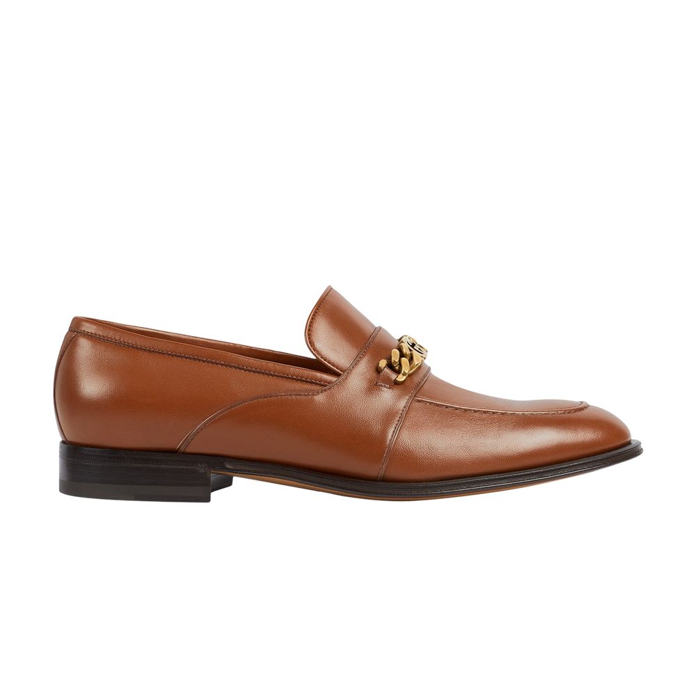 Pre-owned Gucci Loafer 'interlocking G Chain - Brown'