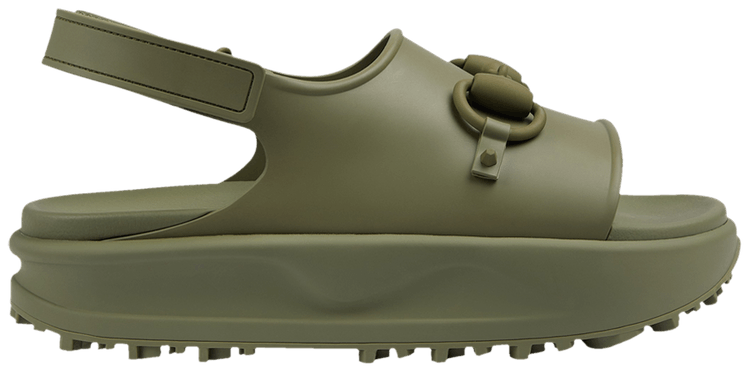 Gucci Horsebit Flatform Sandal Green