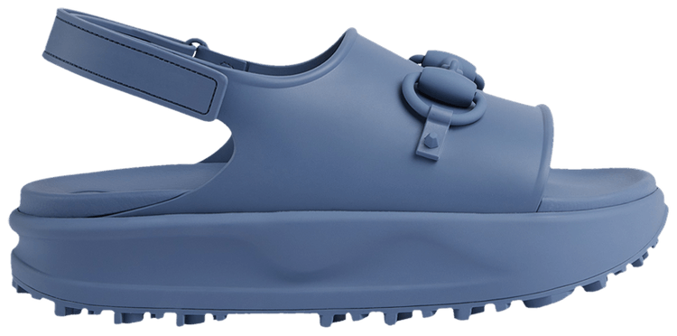 Gucci Horsebit Flatform Sandal Blue