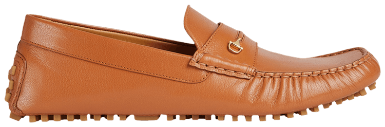 Gucci Driver Loafer Horsebit   Brown