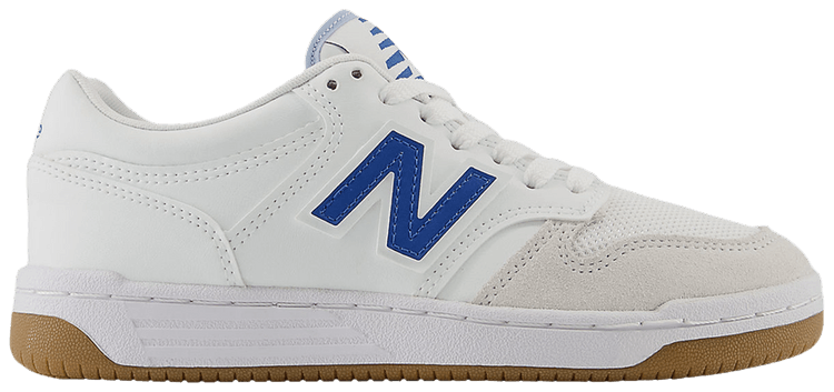 New Balance 480 Big Kid White Blue Agate Gum