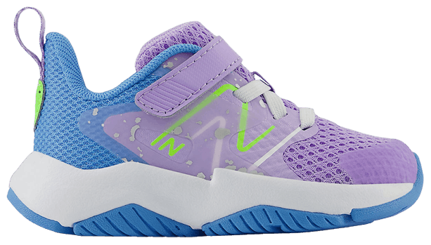 New Balance Rave Run v2 Bungee Lace Top Strap Toddler Lilac Glo Sky Blue