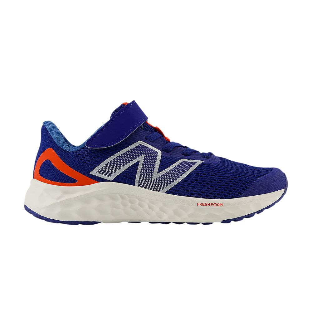 Pre-owned New Balance Fresh Foam Arishi V4 Bungee Lace Top Strap Little Kid 'inkwell Neo Flame' | Blue | Kid's