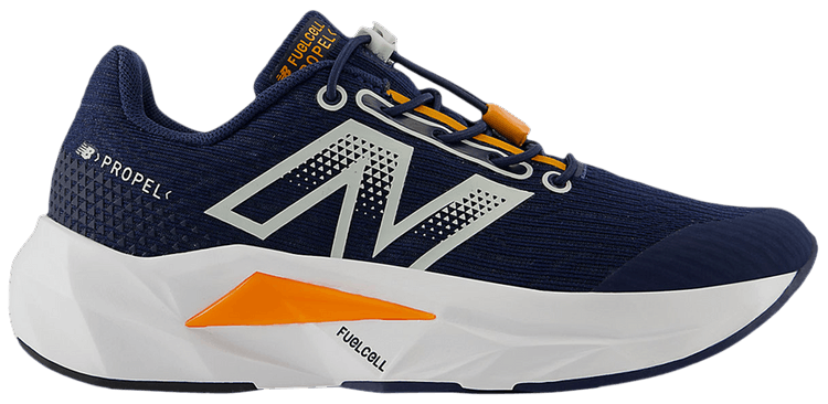 New Balance FuelCell Propel v5 Bungee Lace Little Kid Navy Sun Glow