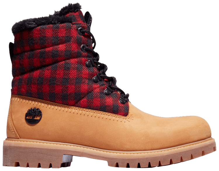 Timberland 6 Inch Heritage Puffer Waterproof Boot Wheat Plaid