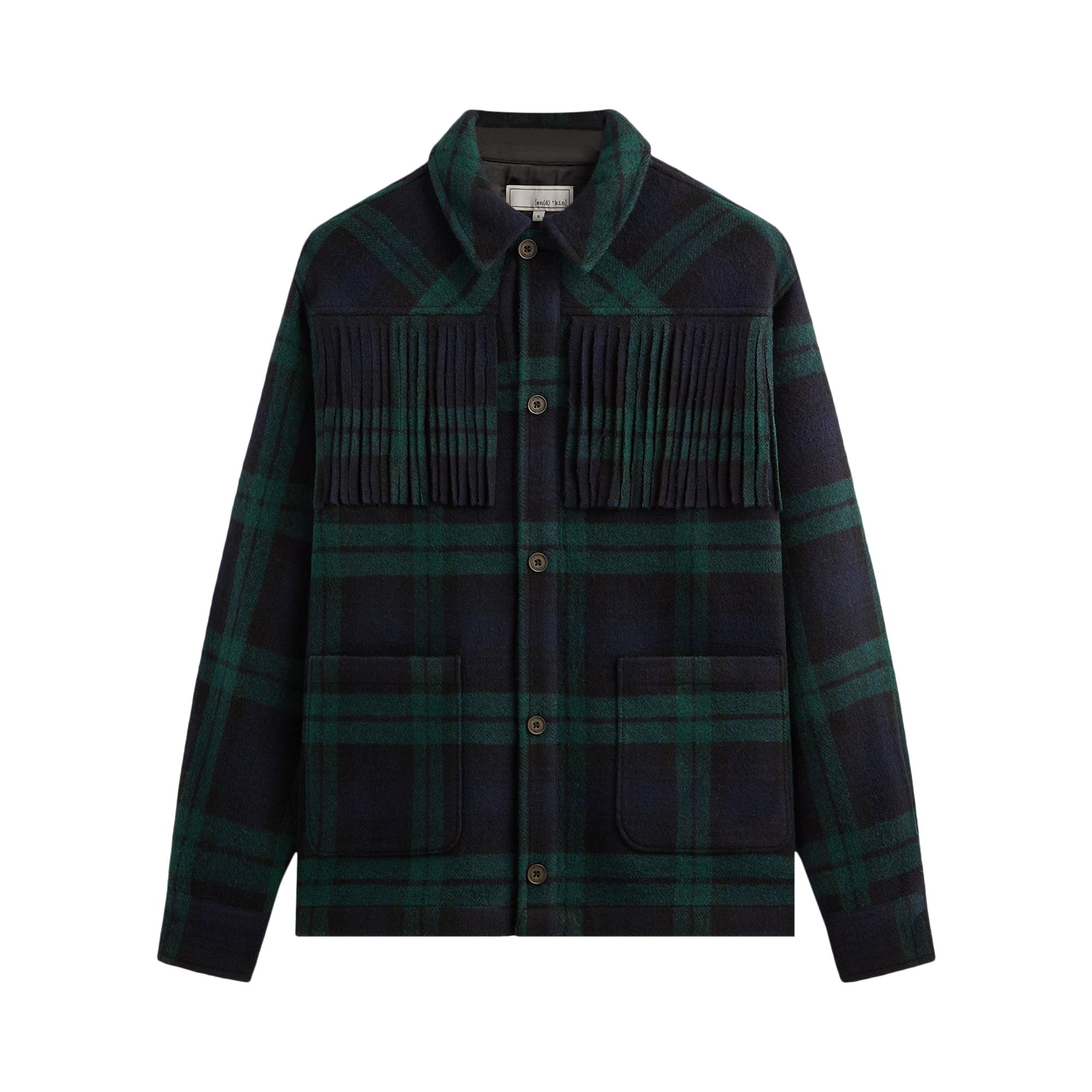 Pre-owned Kith & Kin Bonded Wool Abel Shirt 'eve' | Multi-color | Men's Size L