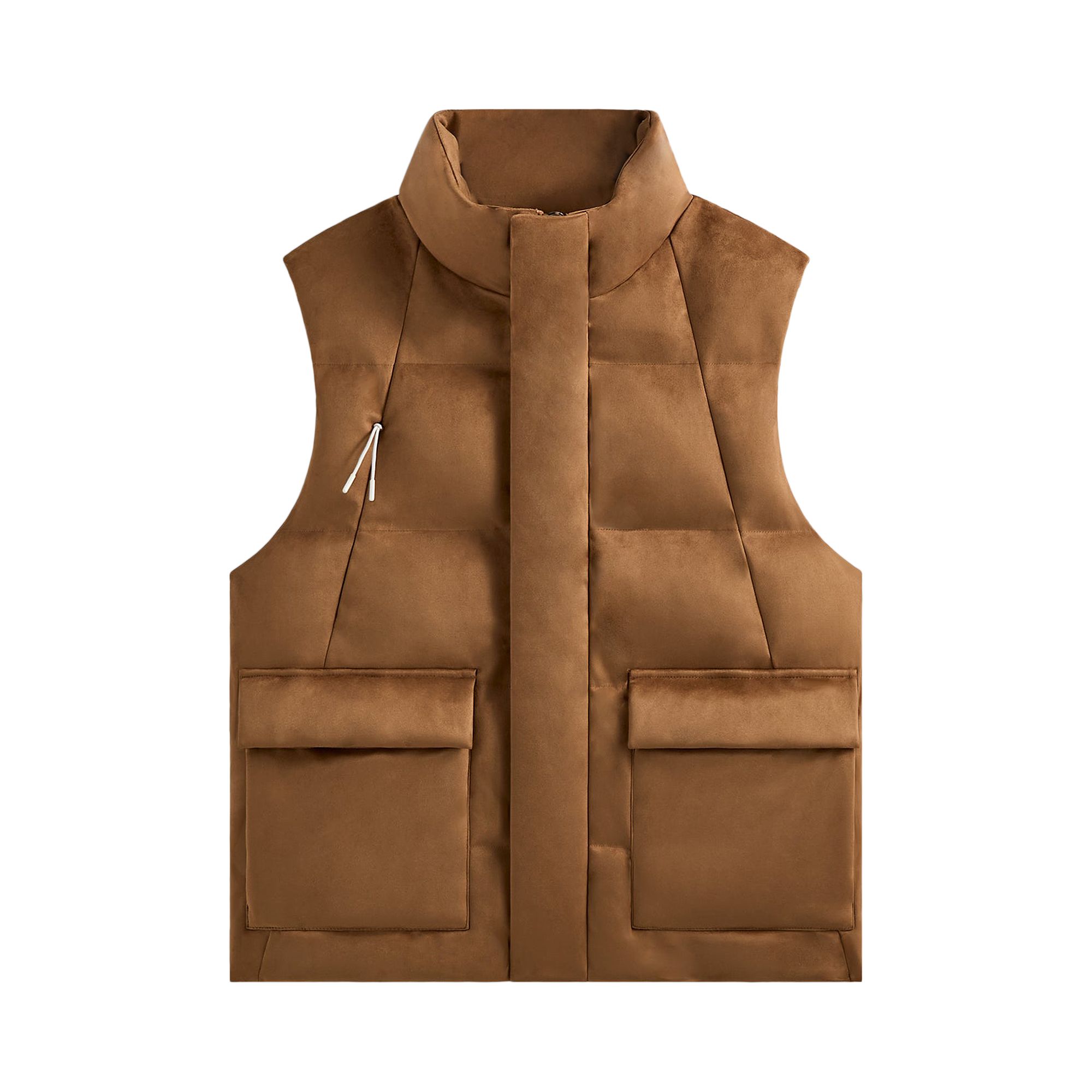 Pre-owned Kith Bonded Microsuede Midi Vest 'mesa' | Orange | Men's Size Xxl