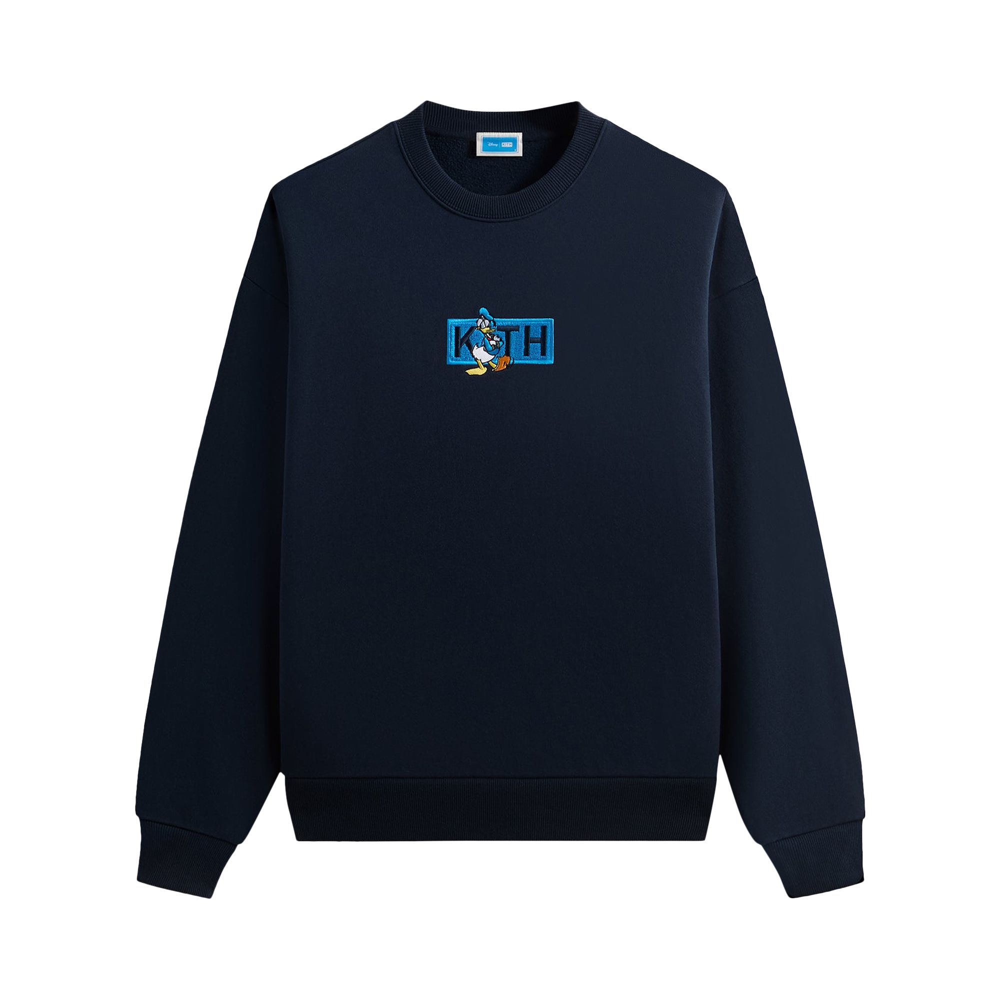 Pre-owned Kith X Disney Donald Duck Vintage Nelson Crewneck 'nocturnal' In Blue