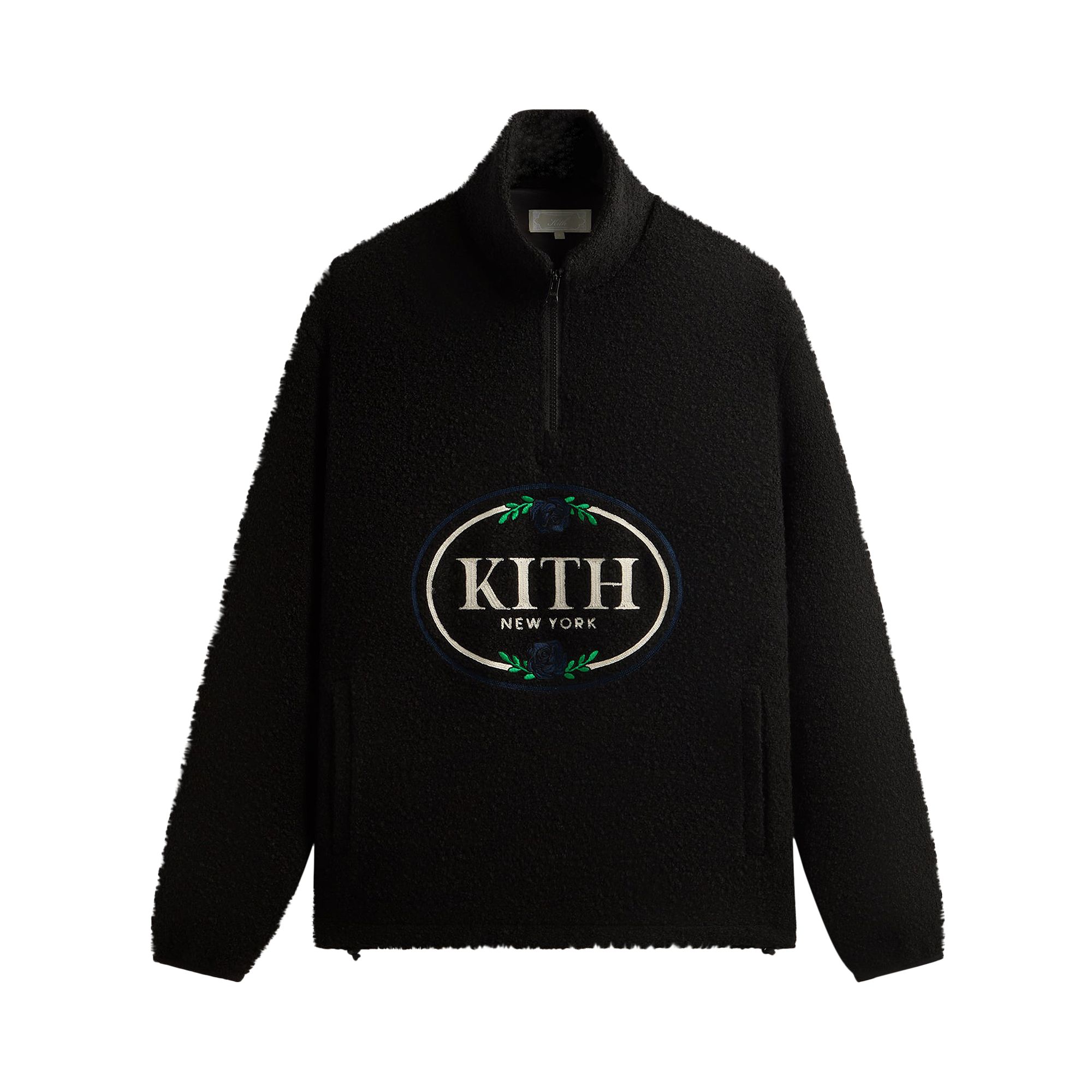 Click to view more detailed imagery on our partner's website Pre-owned Kith Tweed Eric Quarter Zip Pullover 'black' | Men's Size M