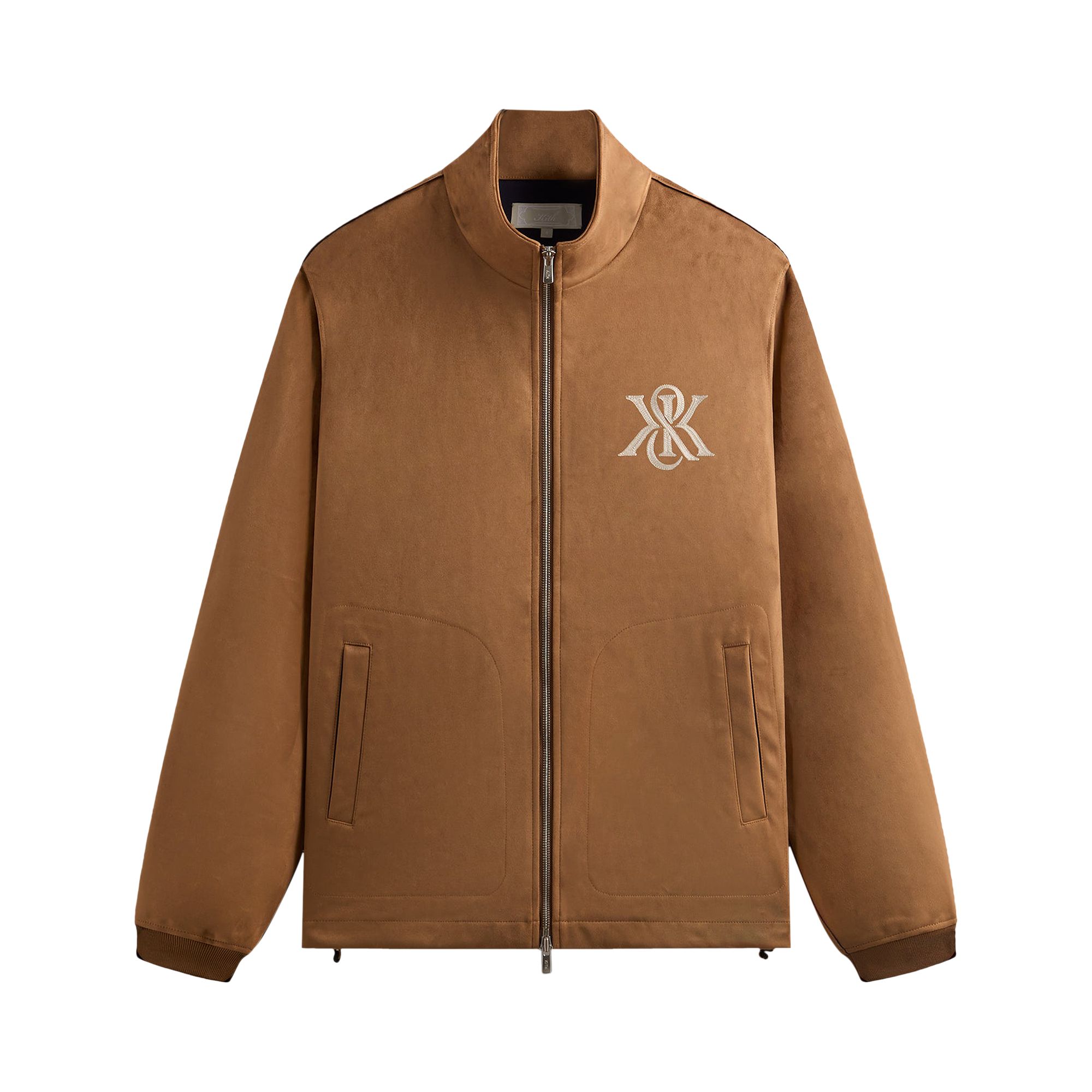 Pre-owned Kith Bonded Microsuede Ali Track Jacket 'mesa' | Orange | Men's Size L