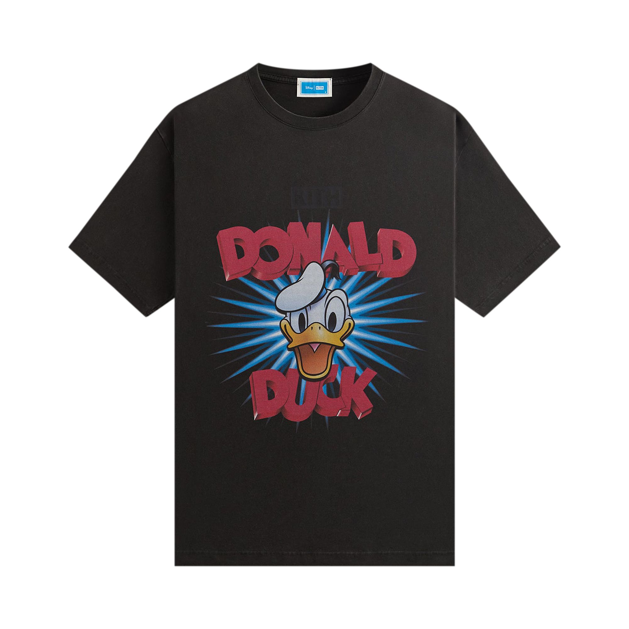 Pre-owned Kith X Disney Donald Duck Show Vintage Tee 'black' | Men's Size Xl