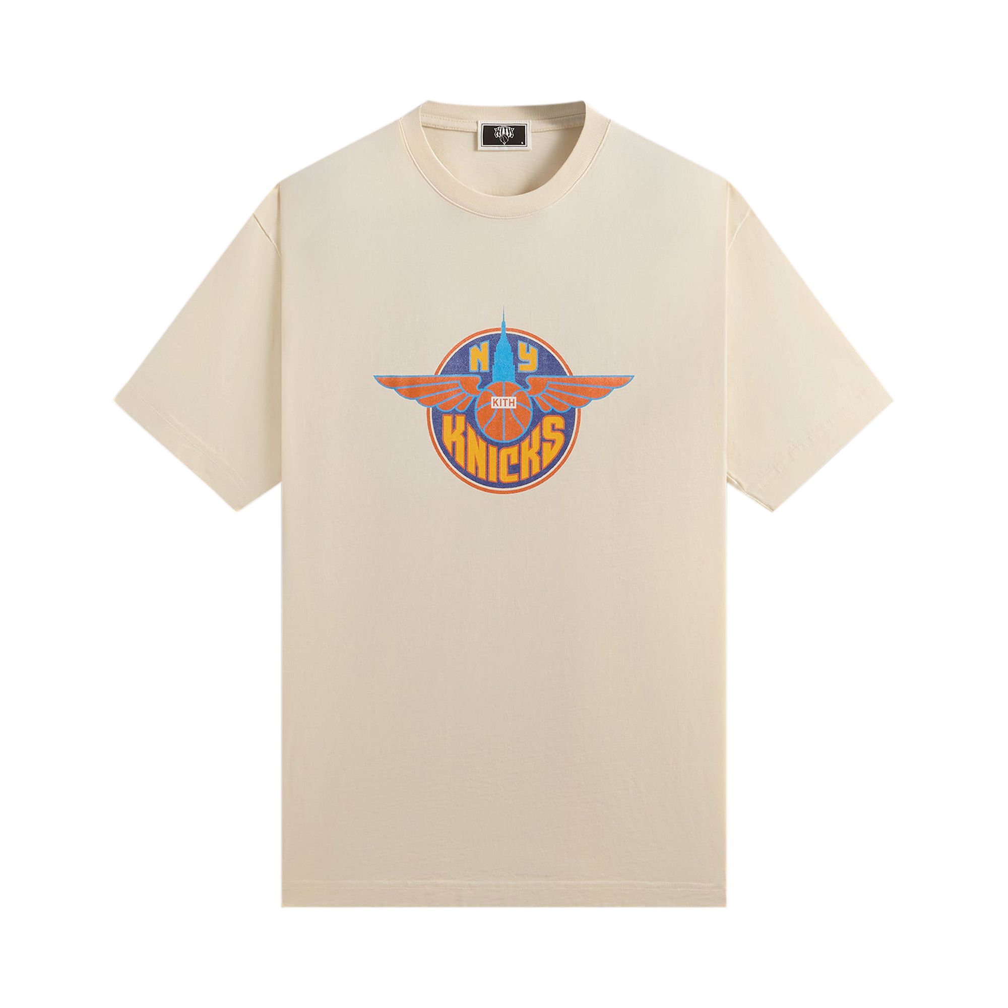 Pre-owned Kith For The New York Knicks Wingman Vintage Tee 'sandrift' | Cream | Men's Size Xxl In White
