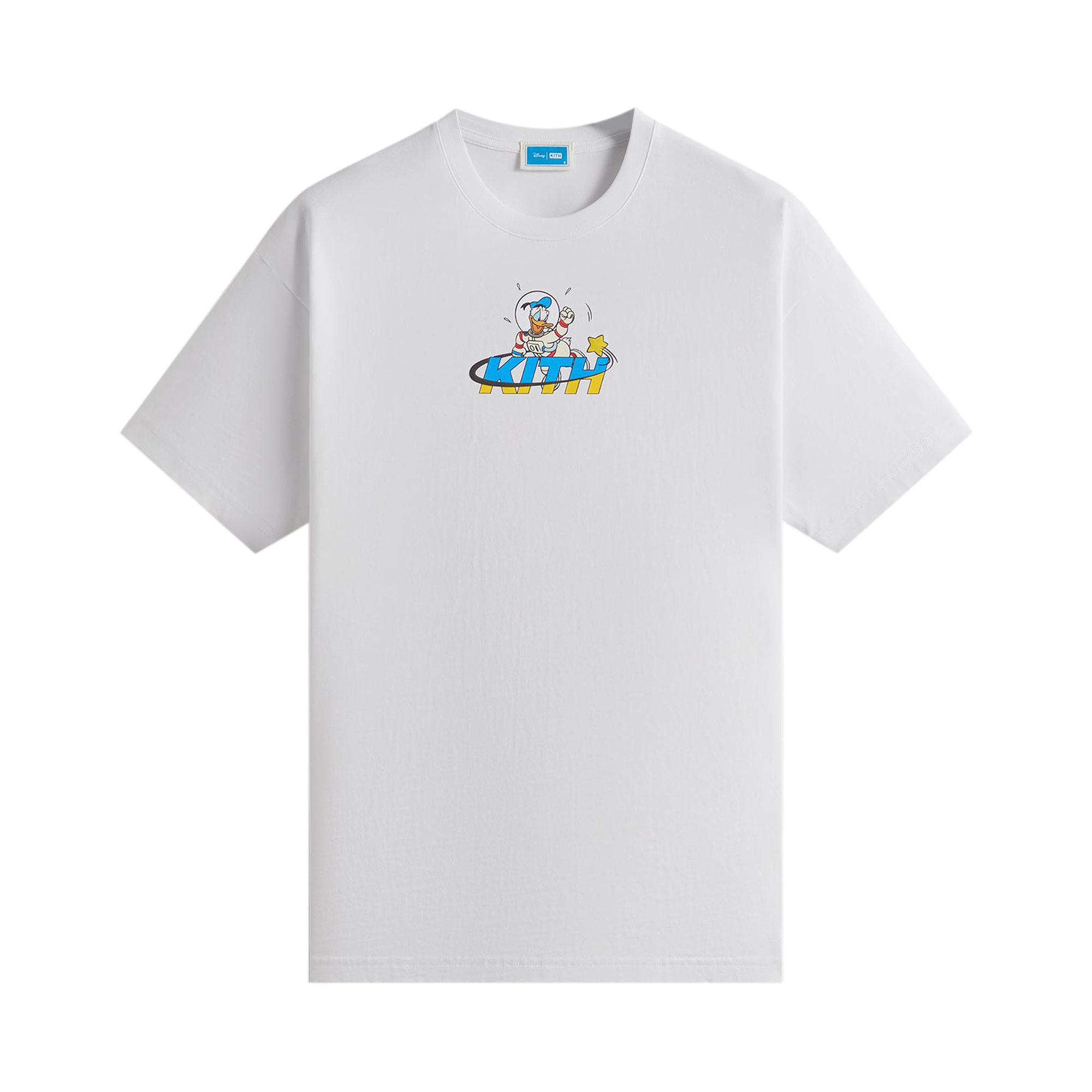 Pre-owned Kith X Disney Donald Duck Astronaut Vintage Tee 'white'