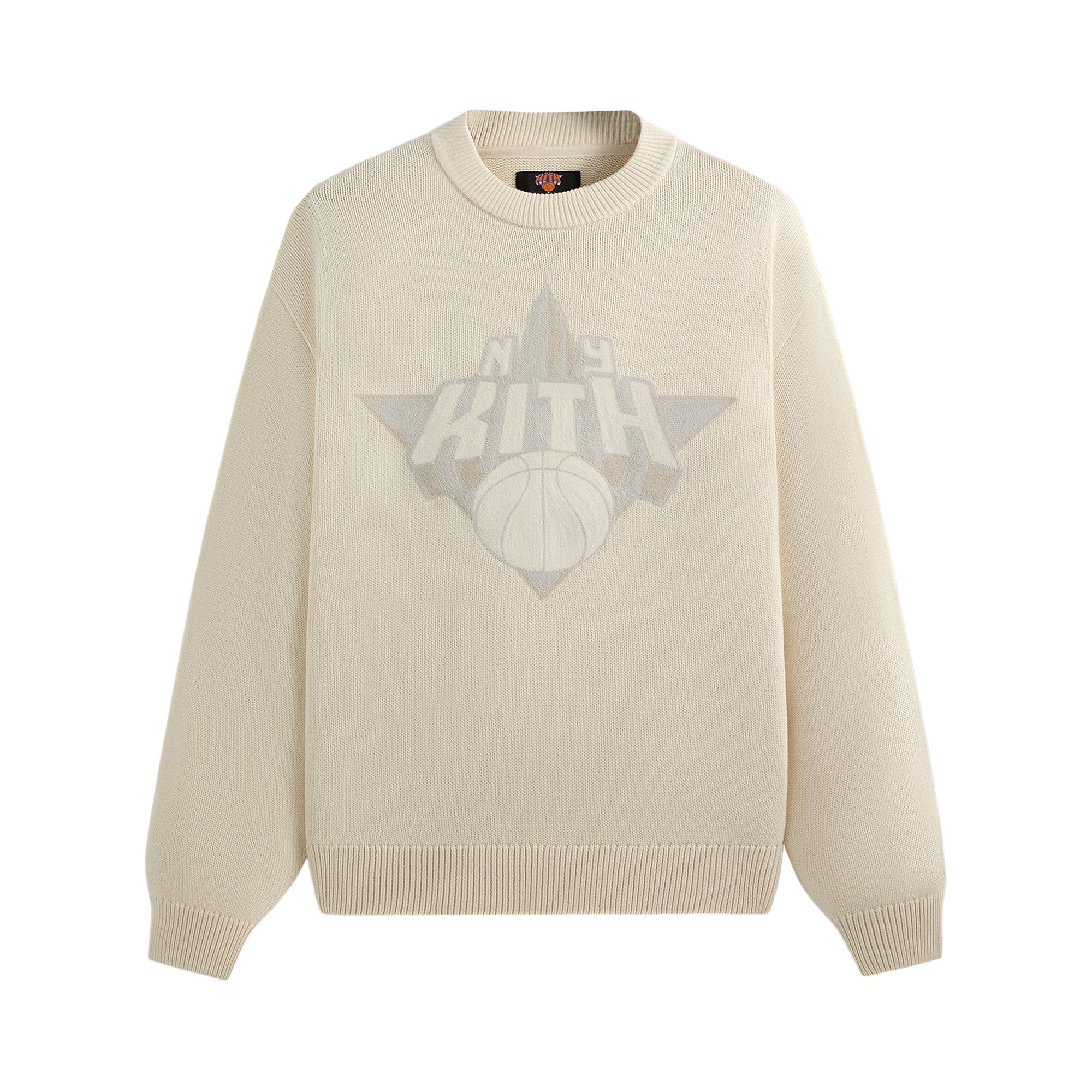 Pre-owned Kith For The New York Knicks Empire Lewis Sweater 'sandrift' | Cream | Men's Size Xl
