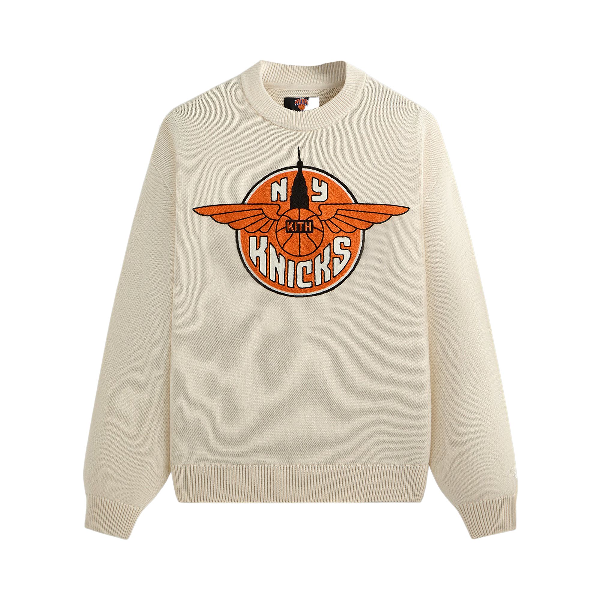 Pre-owned Kith For The New York Knicks Wings Lewis Sweater 'sandrift' | Cream | Men's Size Xl