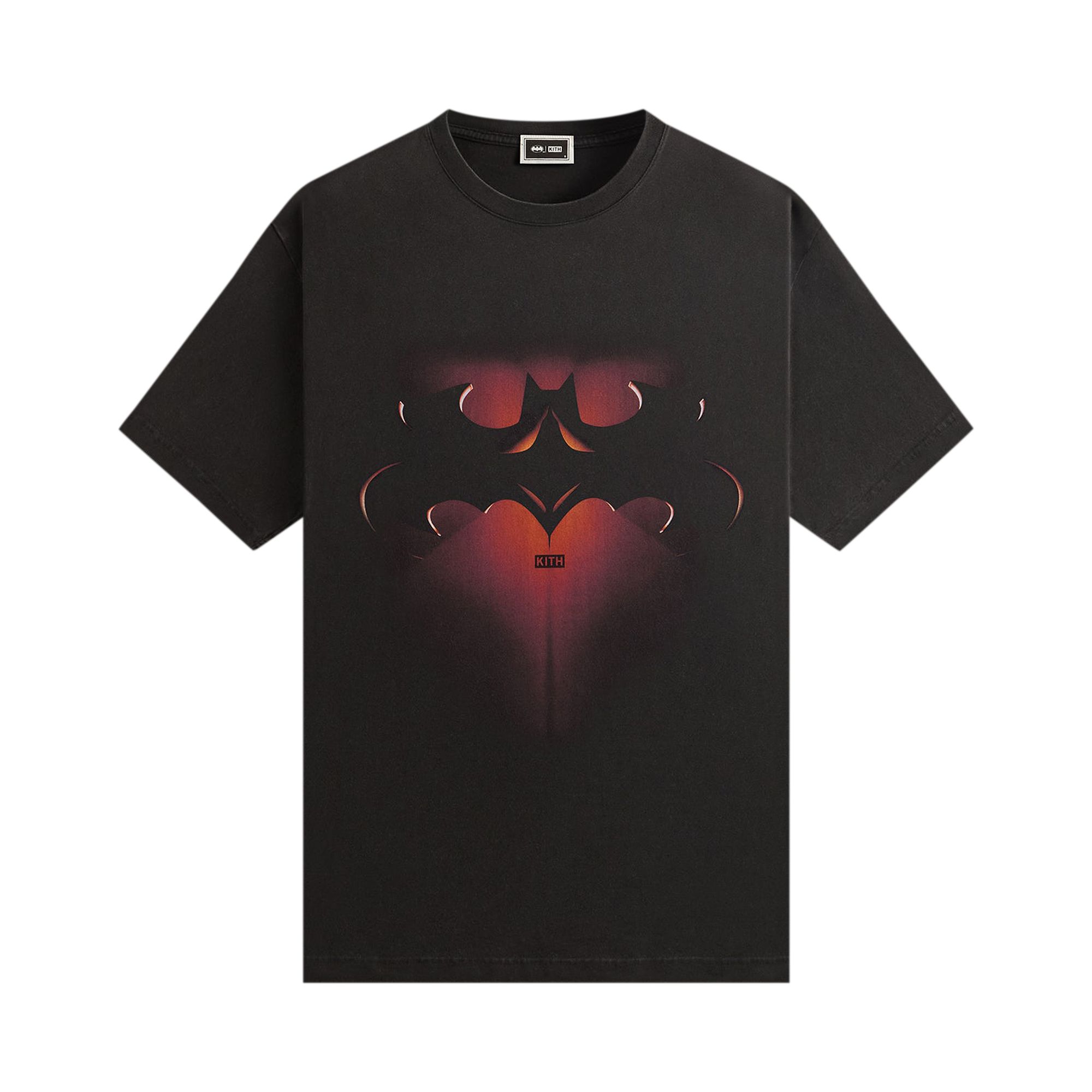 Pre-owned Kith X Batman Batman And Robin Logo Vintage Tee 'black'