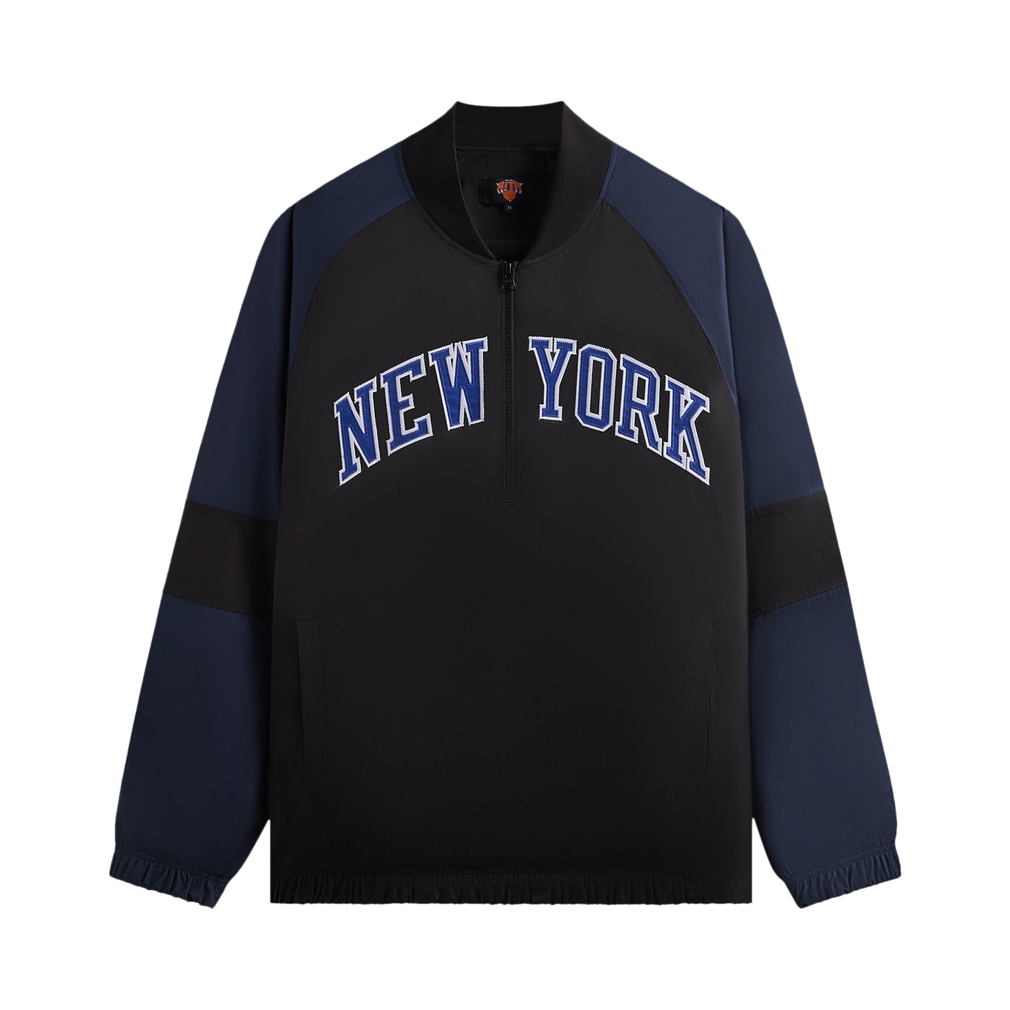 Pre-owned Kith For The New York Knicks Ball Nylon Quarter Zip 'black' | Men's Size Xl