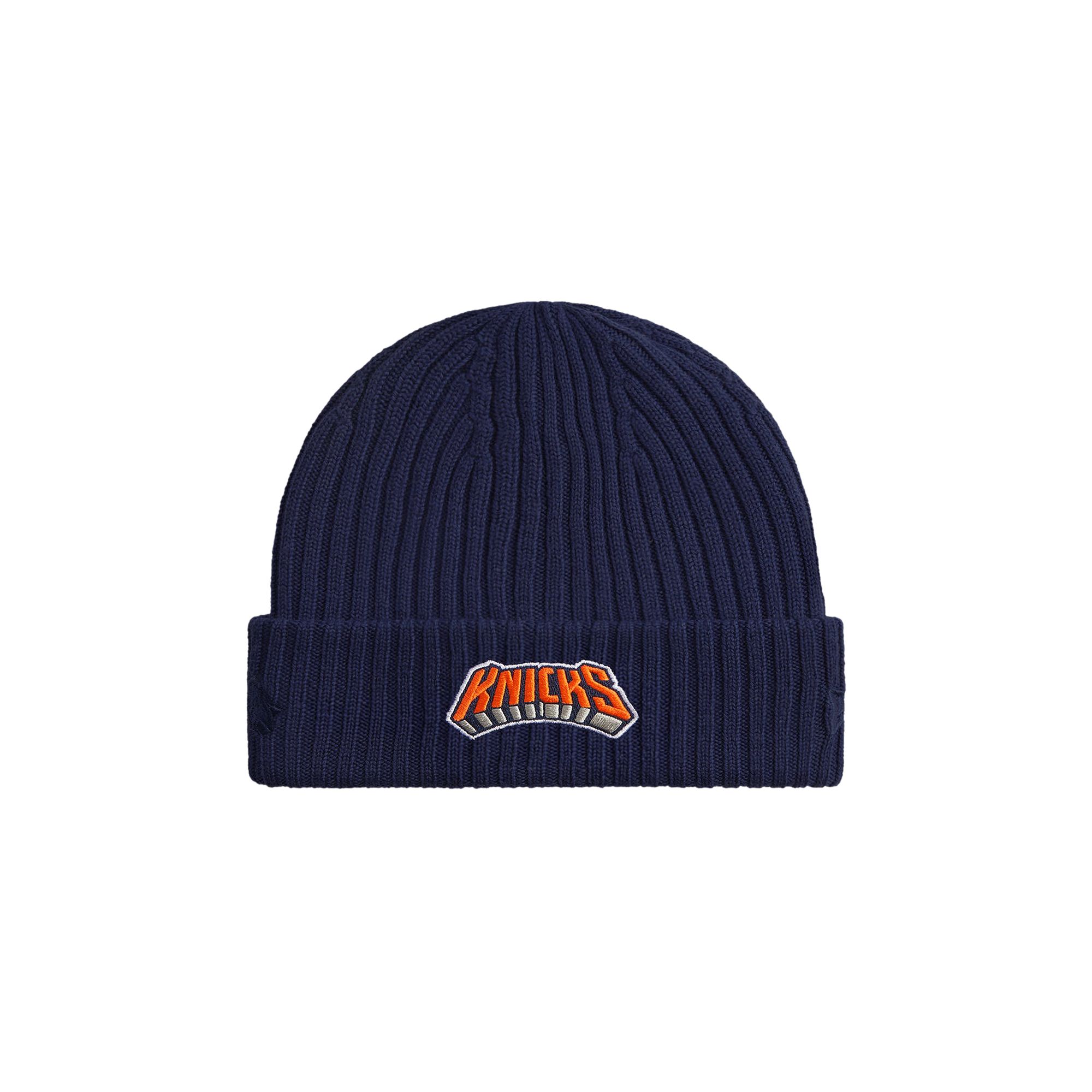 Pre-owned Kith For The New York Knicks Logo Beanie 'nocturnal' | Blue | Men's Size Onesize