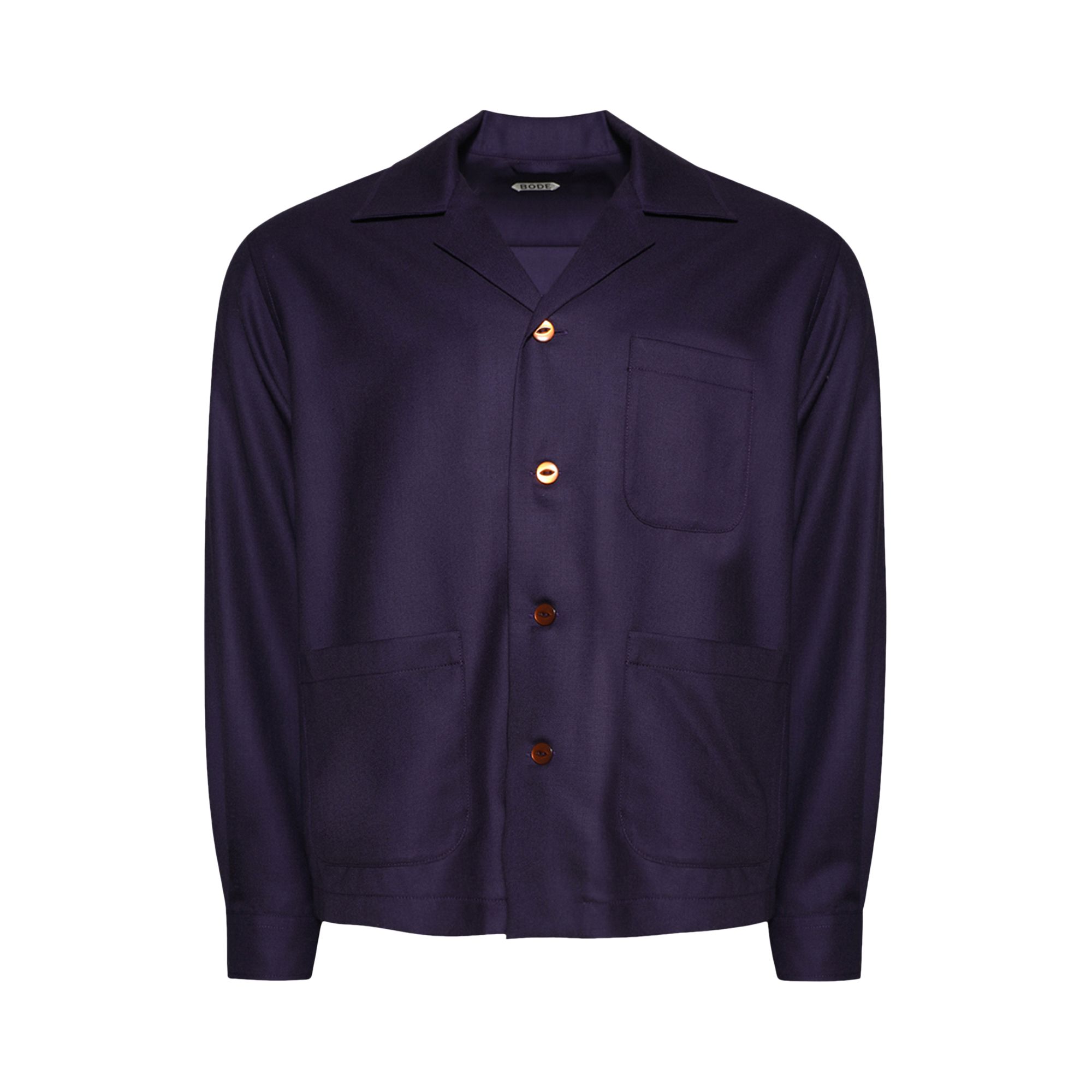 Pre-owned Bode Aubergine Overshirt 'plum' | Purple | Men's Size Xxl