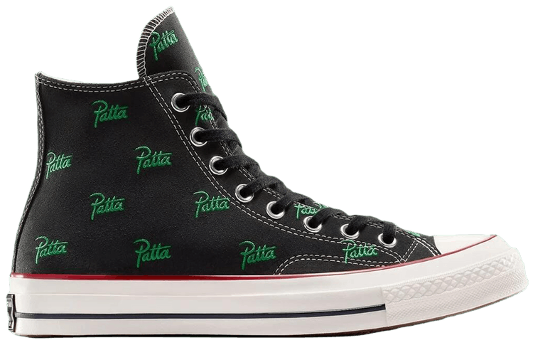 Patta x Chuck 70 High Mini Logo Pack   Black